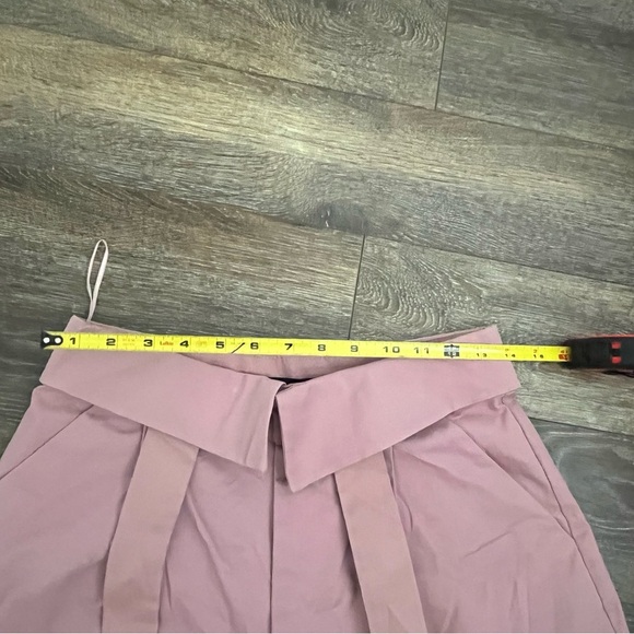 Zara Pink High Waist Paper-Bag Shorts - Picture 8 of 8